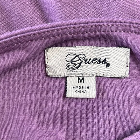 Guess Women's Flutter Sleeve Mini Pullover Dress in Purple - Size M - Picture 3 of 5